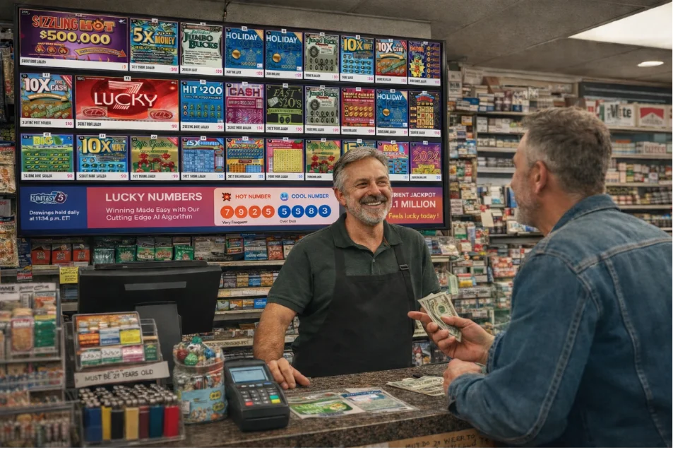 Interactive Digital Lottery Displays Reduce Lines and Confusion