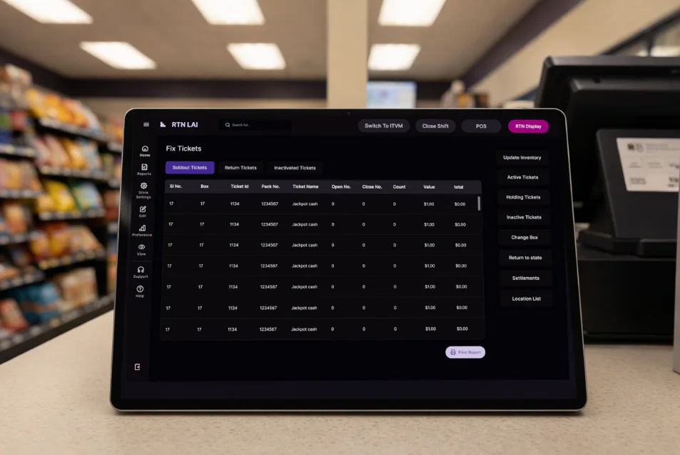 Lottery inventory tracking with RTN software reduces manual errors