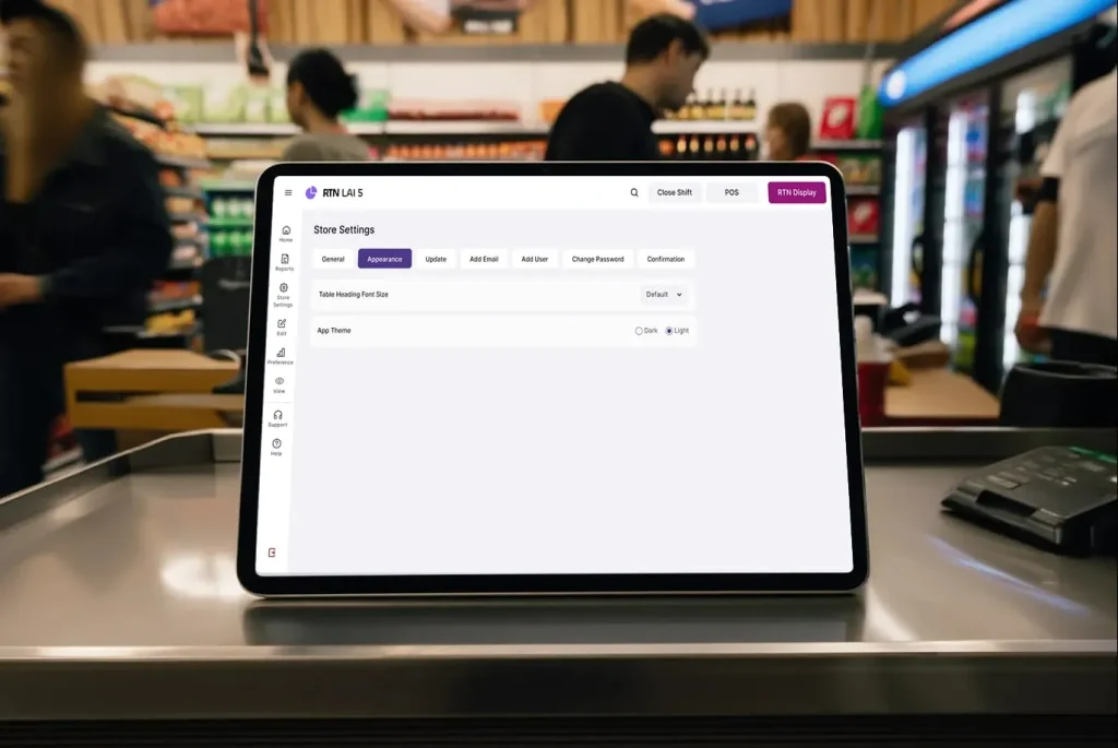 RTN LAI 5 action panel with centralized controls